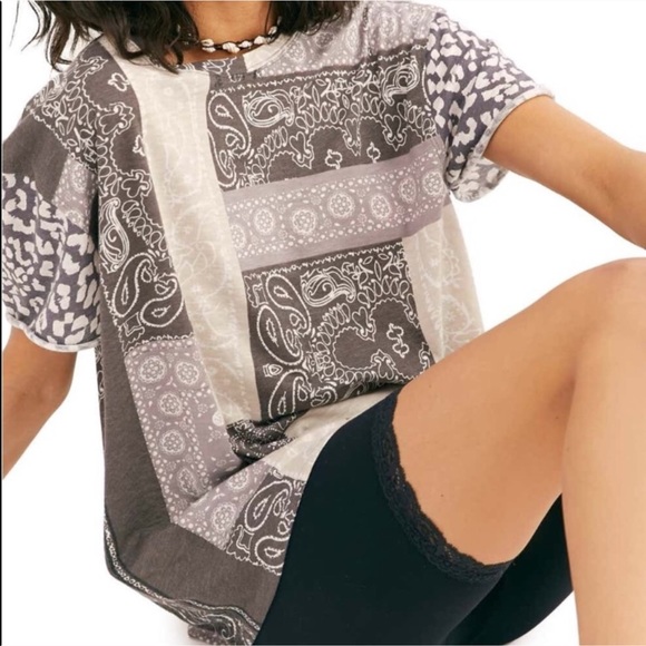 NWT Free People Clarity Bandanna Graphic Tee - Picture 5 of 5